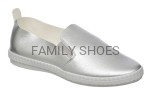 TRAMPKI DAMSKIE SREBRNE SLIP ON