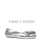 Meliski damskie srebrne kokarda 