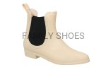 KALOSZE BEŻOWE sztyblety botki czarne gumki