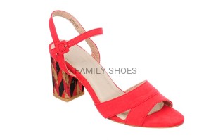 ZAMSZOWE SANDAŁKI DAMSKIE KOLOROWY OBCAS