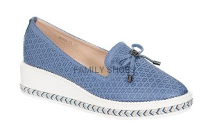 MOKASYNY DAMSKIE Z KOKARDKĄ GRANAT