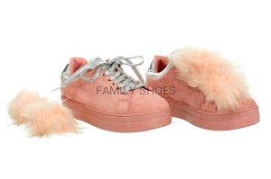 ZAMSZOWE PÓŁBUTY TRAMPKI PUSZEK RÓŻOWE