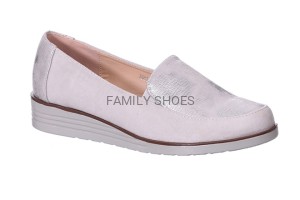 PÓŁBUTY SZARY WELUR