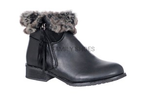 Zimowe ocieplane botki czarne