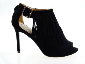 Zamszowe sandały BOHO czarne