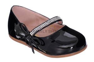 LAKIEROWANE CZARNE  BALERINY DZIEWCZĘCE NA ŚWIĘTA