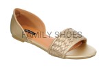 Baleriny peep toe gold
