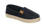 ESPADRYLE CZARNE SREBRNA NITKA