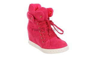 SNEAKERSY TRAMPKI KOTURN RÓŻOWE BOTKI