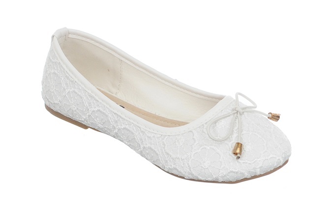 Baleriny dziewczęce białe - 31