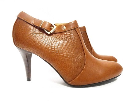 Botki snake szpilki camel - 36