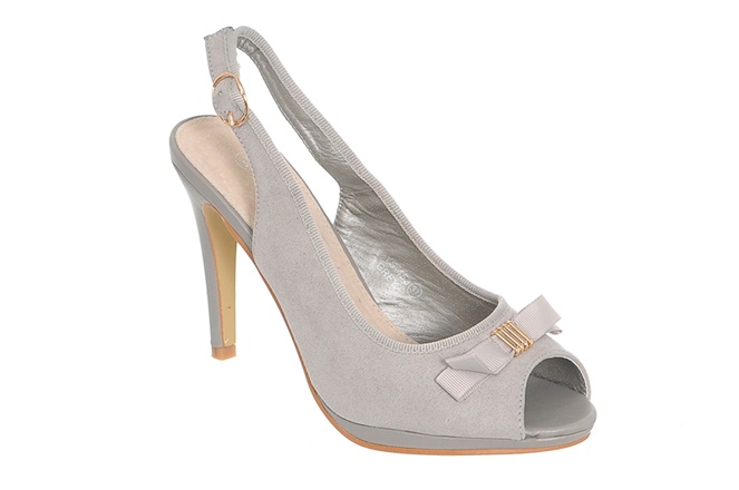 SZPILKI OPEN TOE SZARE - 39